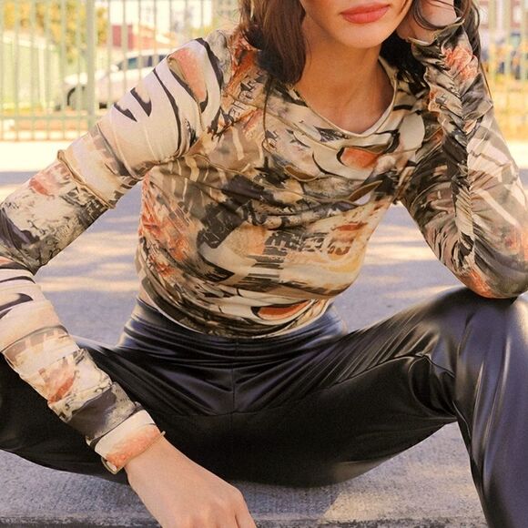 Y2K Long sleeve unique top​​​ - Picture 5 of 8